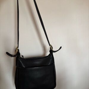 Vintage Coach Black Leather Legacy Shoulder Bag